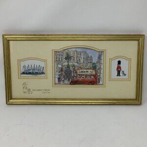 Diane Elson art London decoupage sketch pencil Piccadilly Circus John Ellam